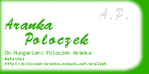 aranka poloczek business card
